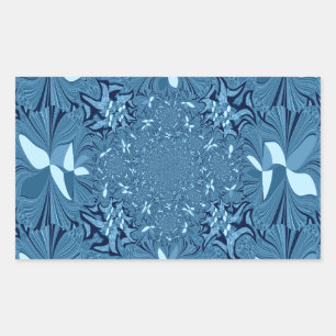 Snygg, vackert iridescent blue, mönster sömlös. rektangulärt klistermärke