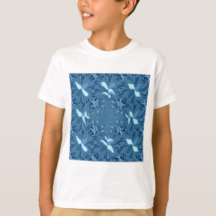 Snygg, vackert iridescent blue, mönster sömlös. tee shirt