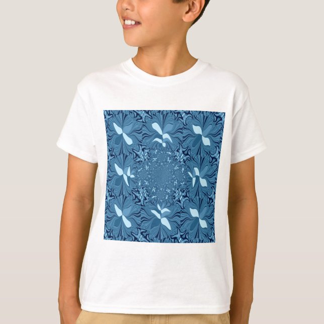 Snygg, vackert iridescent blue, mönster sömlös. tee shirt (Framsida)