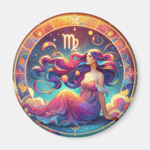 Snygg Våg Woman   Horoscope Art Magnet