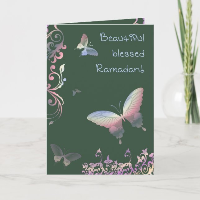 Snygg välsignad Ramadan - Hälsning Kort (Framsida)