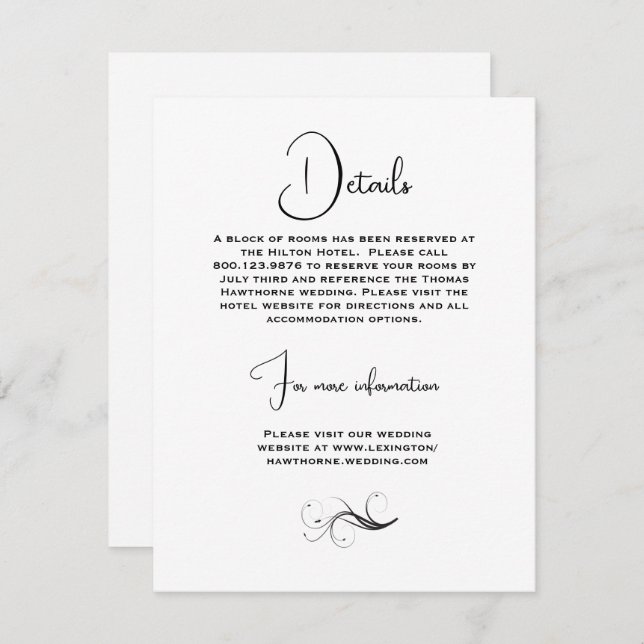 Snygg Vår blommor Bröllop Tilläggskort (Fram/baksida)