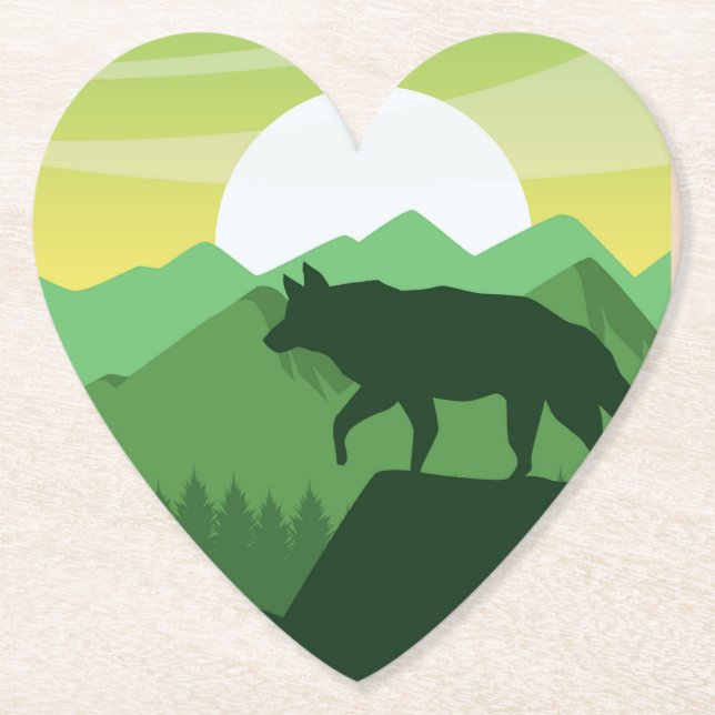 Snygg varg underlägg papper (Framsida)