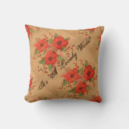 Snygg värld - Röda Pillow Kudde