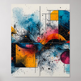 Snygg Vatten-färg med flytande Poster