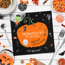 Snygg vattenfärg Halloween Kids Costume Party Pappersservett