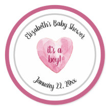 Snygg vattenfärg Heart Baby Shower