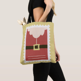 Snygg vattenfärg Jultomten Julafton Red Retro Tygkasse