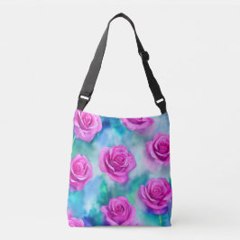 Snygg vattenfärgssamling Modern Rosa ros Collectio Axelväska