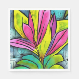 Snygg växt pappersservett