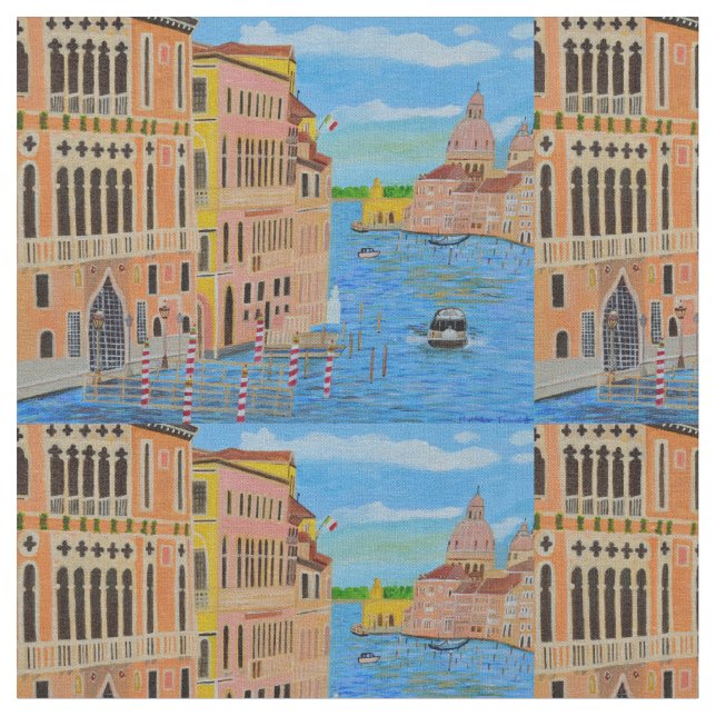 Snygg Venice-bomullsväv Tyg (Närbild)