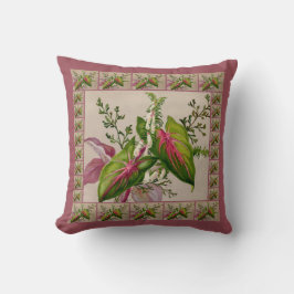 Snygg Victorian Blommigt Art Pillow Kudde