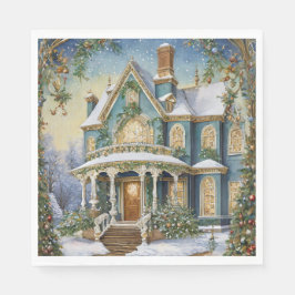 Snygg Viktoriansk jul Pappersservett