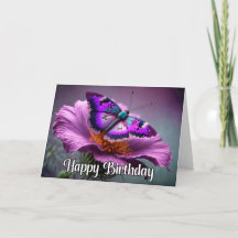 Snygg vila Butterfly Grattis på födelsedagen