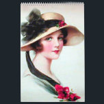 Snygg Vintage Art, Månad, Anpassningsbar Kalender<br><div class="desc">En sådan underbar konst av unga dam och små flickor. En underbar kalender för hemmet eller kontoret. Söt, charmig vintage konst.</div>