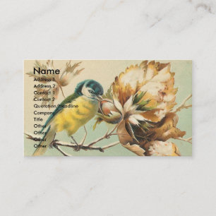 Snygg Vintage Bird Visitkort