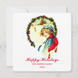 Snygg Vintage Boy Julkort