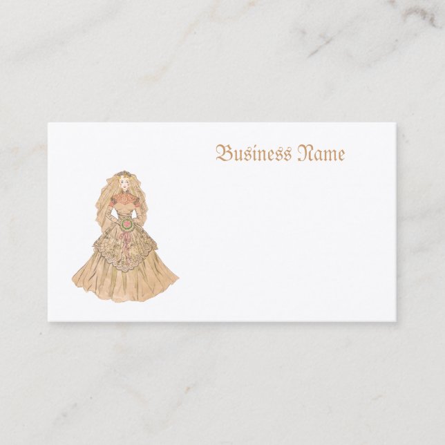 Snygg Vintage Bride Visitkort (Framsida)