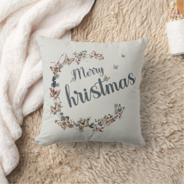 Snygg Vintage Butterfly God jul Kudde
