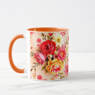 Snygg vintage Flowers Mugg