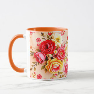 Snygg vintage Flowers Mugg