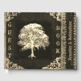 Snygg Vintage i Guld Se Guest Bok