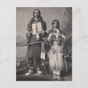 Snygg Vintage Native American Porträtt Vykort