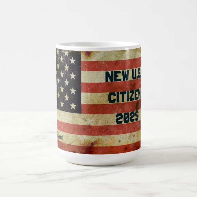 Snygg Vintage Ny Amerikansk Medborgare Kaffe Mugg  (Center)