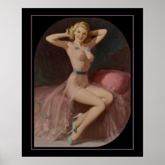 Snygg Vintage Pin Up Girl Poster