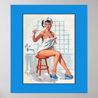 Snygg Vintage Pin Up Girl Poster