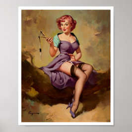 Snygg Vintage Retro Pin Up Girl Poster
