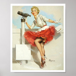 Snygg Vintage Retro Pin Up Girl Poster