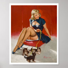 Snygg Vintage Retro Pin Up Girl Poster