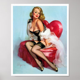 Snygg Vintage Retro Pin Up Girl Poster