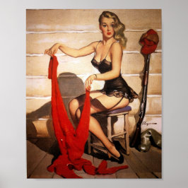 Snygg Vintage Retro Pin Up Girl Poster