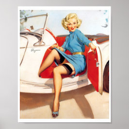 Snygg Vintage Retro Pin Up Girl Poster