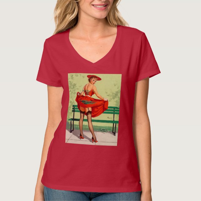 Snygg Vintage, ropa upp flicka T Shirt (Framsida)