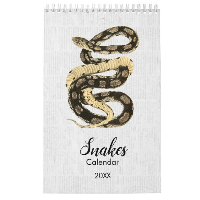 Snygg Vintage Snakes Nature Kalender (Omslag)