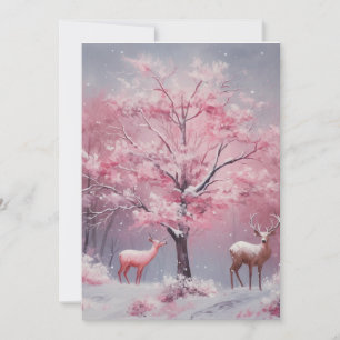 Snygg Vintage Stylt julkort för Rosa