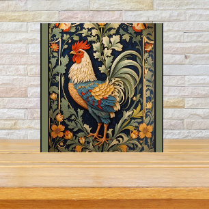 Snygg Vintage Tupp William Morris Inspired Kakelplatta