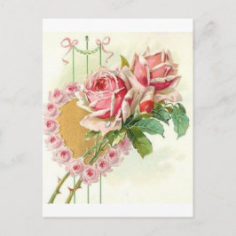 Snygg Vintage Victorian Ro Valentine Helg Vykort