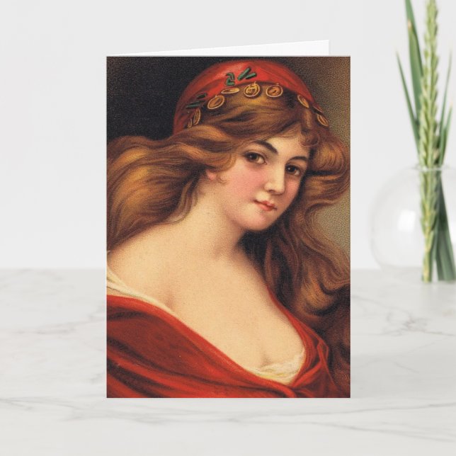 Snygg Vintage Woman, Mors dag Kort (Framsida)