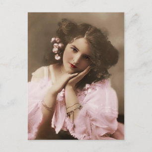 Snygg vintage Woman Vykort