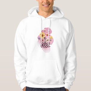Snygg virkad blomsterkonst i akvarell hoodie