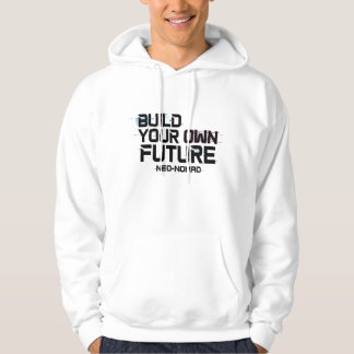 Snygg vit hoodie med unikt grafiskt tryck