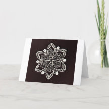 Snygg vit, Quilling Snowflake Black Background