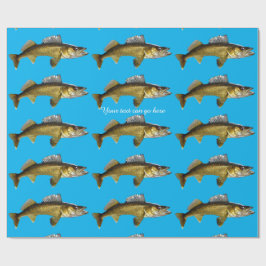 Snygg Walleye på Blue Presentpapper