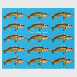 Snygg Walleye på Blue Presentpapper