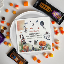 Snygg Watercolor Barns födelsedag Halloween