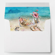 Snygg Watercolor Beach Wedding